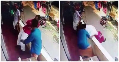 Video khoảnh khắc túm lấy chân cứu người đàn ông bị ngất, ngã về phía sau ban công