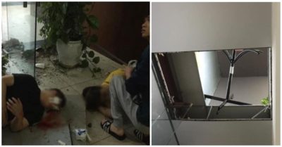 Video bên trong văn phòng, nơi nữ giám đốc cùng nam nhân viên rơi xuống đất trọng thương