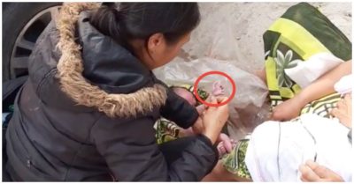 Video đến bệnh viện không kịp, sản phụ sinh con ngay bên lề đường