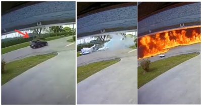 Video khoảnh khắc máy bay rơi trúng ô tô đang di chuyển, nhiều người thương vong