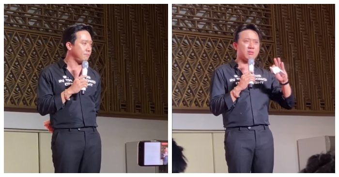 Trấn Thành khóc nức nở trong tiệc 'Bố già'
