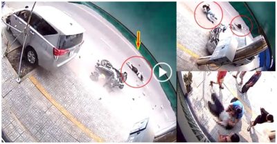 Video khoảnh khắc ôtô 7 chỗ mất lái tông 2 người thương vong