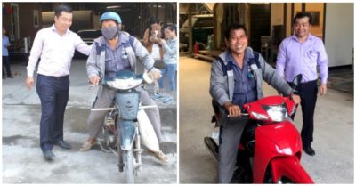 Video người đàn ông chia sẻ cảm xúc khi nhận xe máy mới ‘món quà ý nghĩa giúp con gái đi học đỡ mặc cảm’