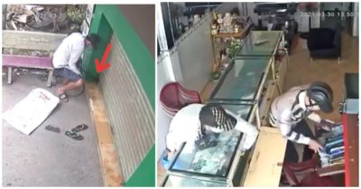 Video trộm cắt khóa, vét sạch cửa hàng điện thoại gần 100 triệu đồng giữa ban ngày