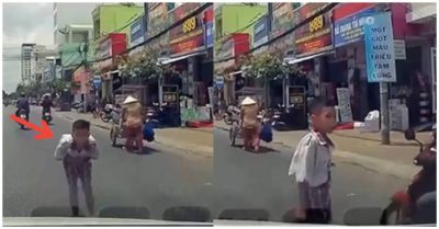 Video một chút ấm lòng: Học sinh Cần Thơ cúi đầu cảm ơn tài xế ôtô khi được nhường đường