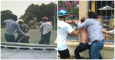 Video: Thầy giáo dừng ôtô, lao xuống khống chế 2 tên cướp dây chuyền