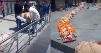 Video: Thi thể nạn nhân Covid-19 xếp dài chờ hỏa táng ở Ấn Độ