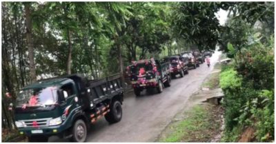 Video hơn chục xe ben nối đuôi nhau đi rước dâu ‘có một không hai’ ở Yên Bái