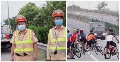 Video: Đoàn người đạp xe vào làn ôtô quay đầu bỏ chạy khi thấy CSGT chốt chặn xử phạt