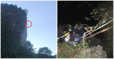Video người đàn ông bị ong đốt lơ lửng trên vách núi, được đưa xuống nhưng kết cục thương tâm