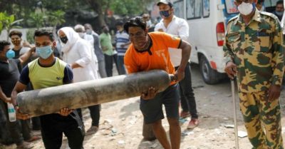 Các tập đoàn Nhật đồng loạt ngưng sản xuất để cấp oxy cứu dân Ấn Độ