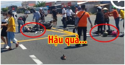 Video phóng môtô 1000 phân khối, nam thanh niên chở theo bạn gái đâm trực diện xe khách
