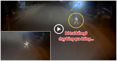Video: Tài xế xe tải đánh lái cứu sống bé trai bất ngờ băng qua đường