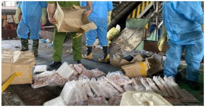 Mua 250kg chân gà rút xương trôi nổi ngoài thị trường mang về Bắc Giang tiêu thụ