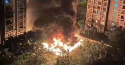 Video Hơn 200 xe ô tô điện Trung Quốc bốc cháy dữ dội trong bãi đỗ