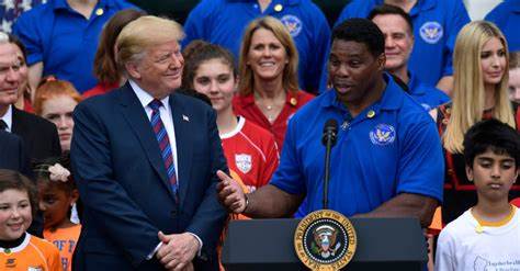 Cựu ngôi sao bóng rổ Herschel Walker (bên phải) là một người bạn lâu năm của tỷ phú Donald Trump (ảnh: Twitter).