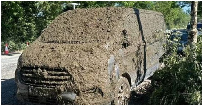 xe dính bùn