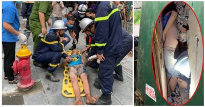 Video: Cứu bé trai mắc kẹt trong khe tường rộng gần 30cm suốt 26 tiếng