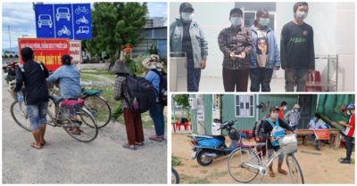 4 mẹ con đạp xe từ Đồng Nai về Nghệ An: ‘Xin nhường tiền đó cho những người còn kẹt lại thành phố’