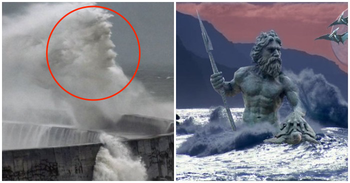 ‘Khuôn mặt Hải vương’ xuất hiện trên sóng biển Anh Quốc