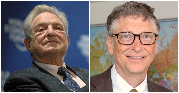 Tỷ phú George Soros và Bill Gates (ảnh: Wikimedia Commons).