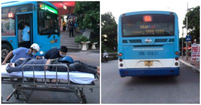 Hành động đẹp của xe buýt tuyến 6A cứu người đi đường gặp tai nạn