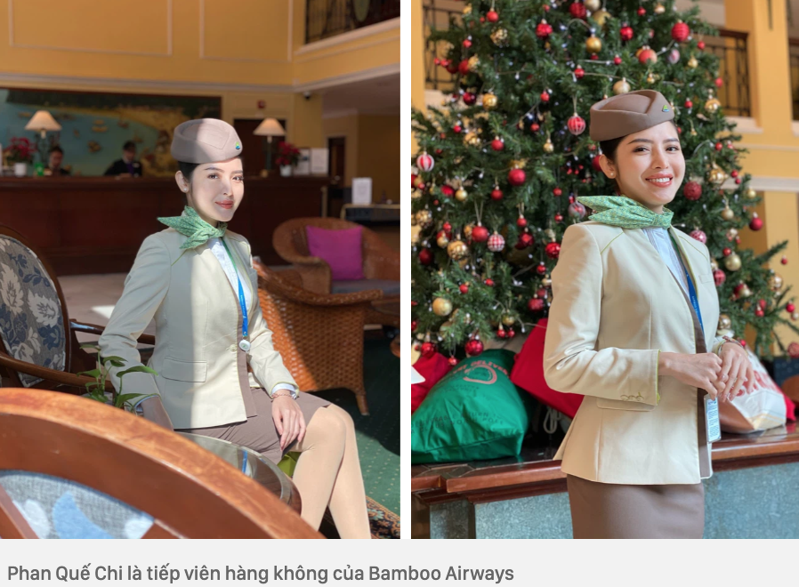 Phan Quế Chi, sinh năm 1996, là nữ tiếp viên hàng không của Bamboo Airways cũng là một trong số những thành viên nữ của nhóm mai táng 0 đồng (ảnh chụp màn hình trên báo Nhịp Sống Việt).