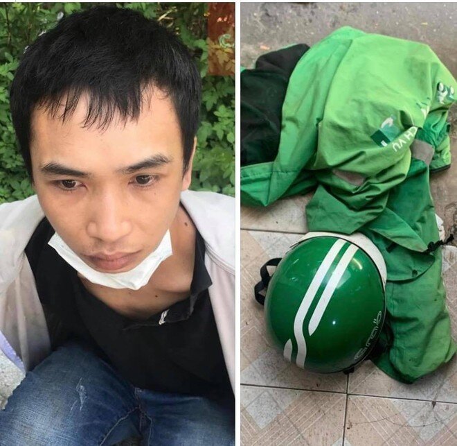 Vũ Thịnh Hưng bị bắt giữ sau vụ cầm kim tiêm đi cướp tiền từ một cửa hàng tạp hóa ở quận Long Biên, Hà Nội (ảnh: Công an cung cấp, đăng trên báo Giao Thông).