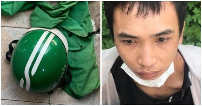 Đối tượng Vũ Thịnh Hưng bị bắt giữ sau vụ cầm kim tiêm đi cướp tiền ở quận Long Biên, Hà Nội (ảnh: Công an cung cấp).