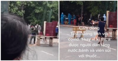 Video: Người nghi mắc Covid-19 chắp tay cúi đầu cảm ơn khi được cả xóm gửi tặng bánh trái, viên sủi