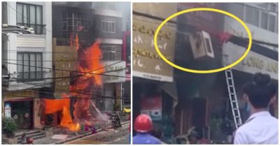 Video: Nhân viên điện lực dùng máy cẩu cứu 2 cháu bé mắc kẹt trong vụ cháy cửa hàng gas ở Sa Pa