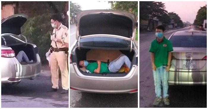 Thanh niên trốn trong cốp ô tô mệt lả tại chốt kiểm dịch