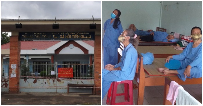 Các cụ cao tuổi ở Trung tâm công tác xã hội tỉnh Tiền Giang (ảnh chụp màn hình trên báo Thanh Niên/VOV).
