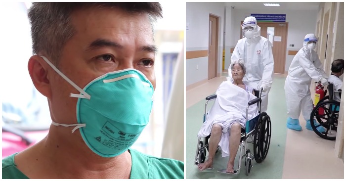 Bác sĩ Trần Thanh Linh, Phó Giám đốc Bệnh viện hồi sức Covid-19 lo lắng vì số lượng nhân sự bác sĩ không đủ cho việc điều trị các bệnh nhân hồi sức cấp cứu do Covid-19 (ảnh chụp màn hình video báo Tuổi trẻ).