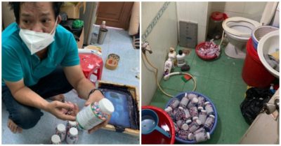 Dùng nhà vệ sinh sản xuất thuốc hỗ trợ điều trị Covid-19 giả ở TP. HCM