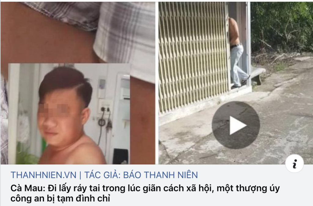 giãn cách xã hội thượng uý đi lấy ráy tai... 