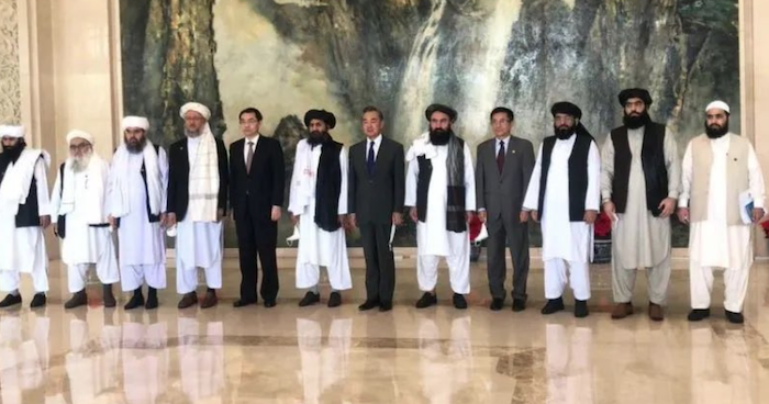 Taliban ca ngợi Trung Quốc đóng vai trò quan trọng tại Afghanistan. Một nhóm lãnh đạo Taliban đã tới Trung Quốc hội đàm với Bộ trưởng Ngoại giao Vương Nghị vào cuối tháng 7 năm 2021. Vài tuần sau, Taliban vùng dậy giành chính quyền tại Afghanistan.