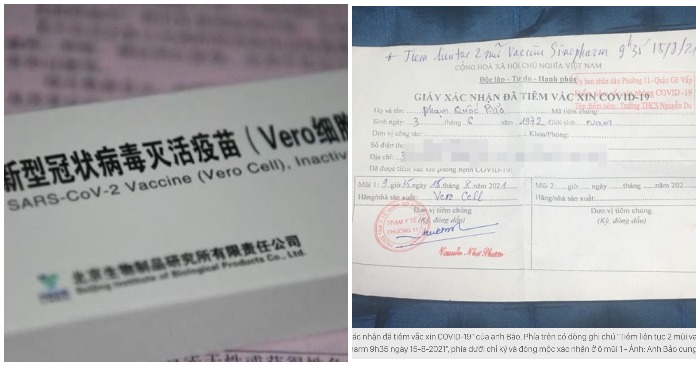 Một người đàn ông ở TP.HCM ngày 15/8/2021 bị tiêm liên tiếp 2 mũi vắc xin Vero Cell của Trung Quốc (ảnh chụp màn hình Youtube/Tuổi trẻ).