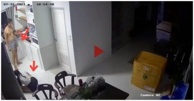 Video khoảnh khắc bình gas bất ngờ nổ khi hai vợ chồng đang nấu ăn