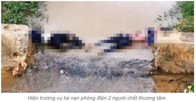 Đang sửa dây điện không may bị phóng điện, 2 công nhân tử nạn