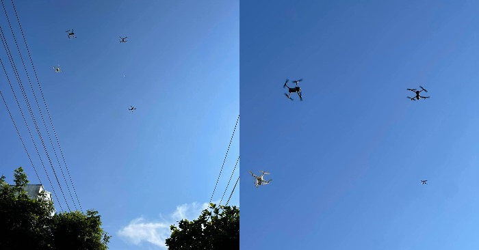 Flycam bay lượn trên bầu trời Hải Châu (Đà Nẵng). Ảnh: Facebook Đà Nẵng ơi!!!