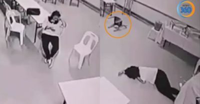 Video: Ngồi trong căn phòng khách sạn, cô gái ngất xỉu khi chứng kiến cảnh tượng kỳ lạ