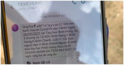 TP. HCM: 11 người tạo tin nhắn giả đi tiêm vắc xin Covid-19 để được đi làm