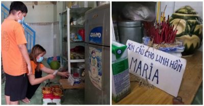 Mồ côi vì COVID-19, hai chị em tạm lấy bàn học làm bàn thờ cha mẹ