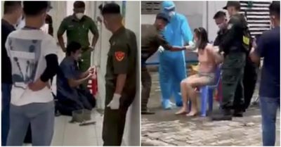 Bình Dương: Xôn xao clip cán bộ phường phá cửa, khoá tay đưa dân đi test Covid-19