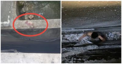 Video lần theo vết máu, phát hiện người đàn ông lạ mắc kẹt giữa khe tường của 2 tòa nhà