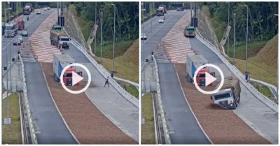 Video ‘đầm lầy sỏi’ – phao cứu sinh sáng tạo giúp xe tải tránh tai nạn khi mất phanh