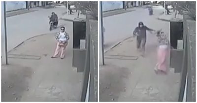 Clip: Cô gái nhanh trí ném túi xách qua cổng nhà khiến đội cướp trắng tay