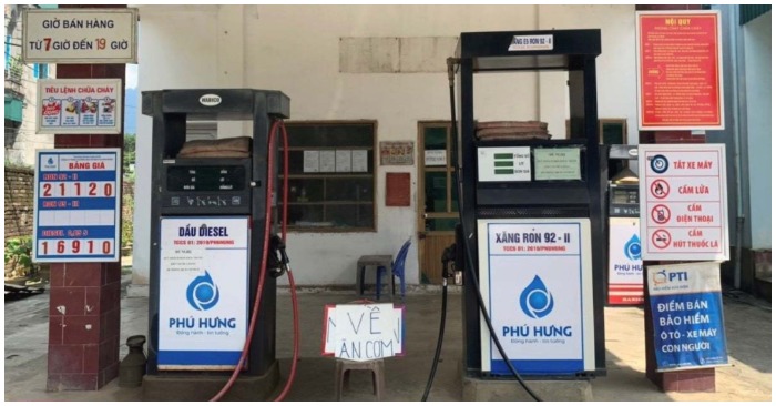 Cửa hàng xăng dầu Minh Quang (ảnh chụp màn hình trên báo Tuổi Trẻ).