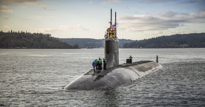 Một chiếc tàu ngầm mang năng lượng hạt nhân của Mỹ đã va chạm với vật thể ở dưới Biển Đông (Ảnh: Hải quân Mỹ).